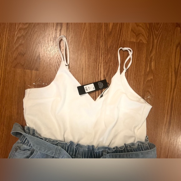 White Tank Top and Blue Cargo Pants one piece. - Picture 6 of 8